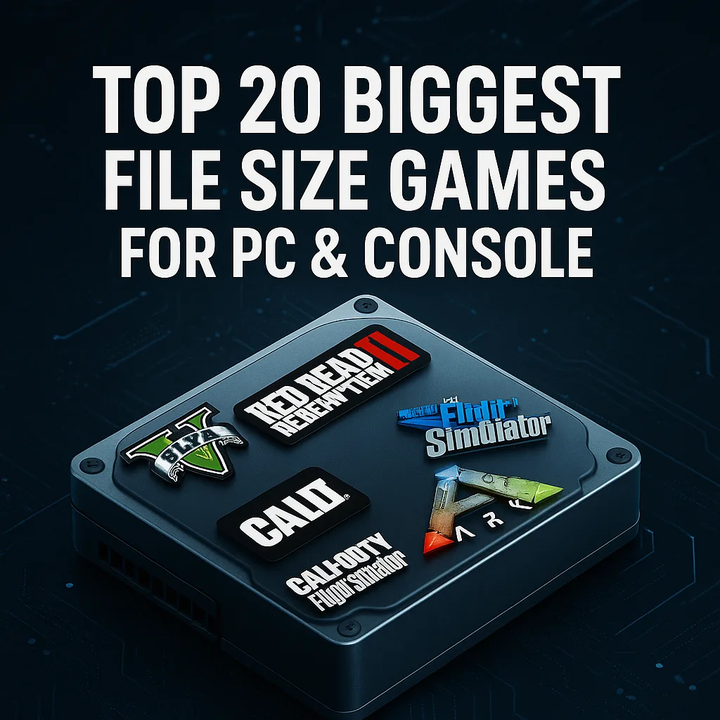 Biggest file size games for PC and console